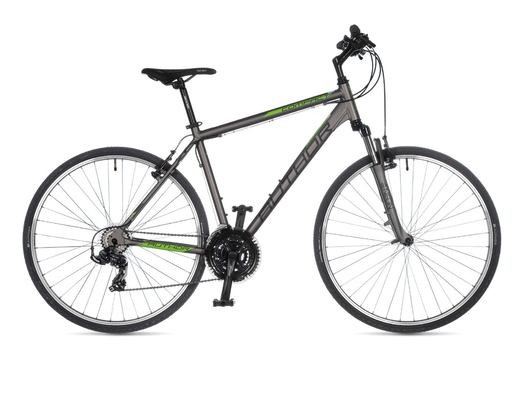 A  author compact bicycle positioned against a plain white background, showcasing its design and features