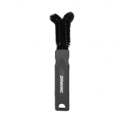 This image shows the Dynamic Two Prong Brush designed for cleaning forks, seatstays, and chainstays.