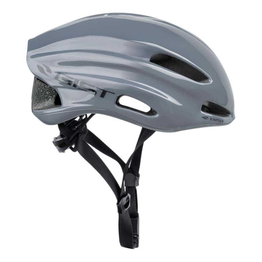 Grey Gist Veloce Helmet, highlighting its modern style and protective features
