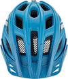 KED Companion Blue White Matt mountain bike helmet with visor