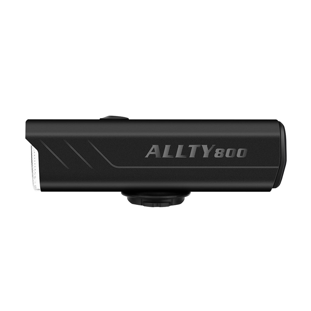 Side view of MAGICSHINE ALLTY 800V2.0 illuminating road for bike riders