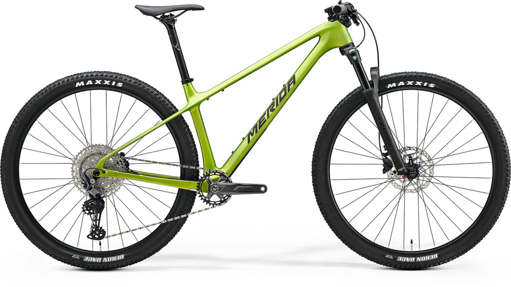 Merida BIG.NINE 3000 III1 cross-country bike with SR Suntour fork and Shimano 12-speed.