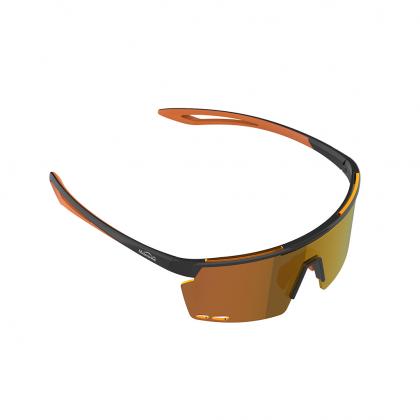 Close-up of Magicshine Rouler Classic cycling sunglasses, showcasing the sleek semi-frame design and durable PC lens for clear vision.
