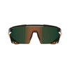 Magicshine Rouler Classic sunglasses lens showing water beads, demonstrating the smudge-resistant and hydrophobic coating for clear visibility.