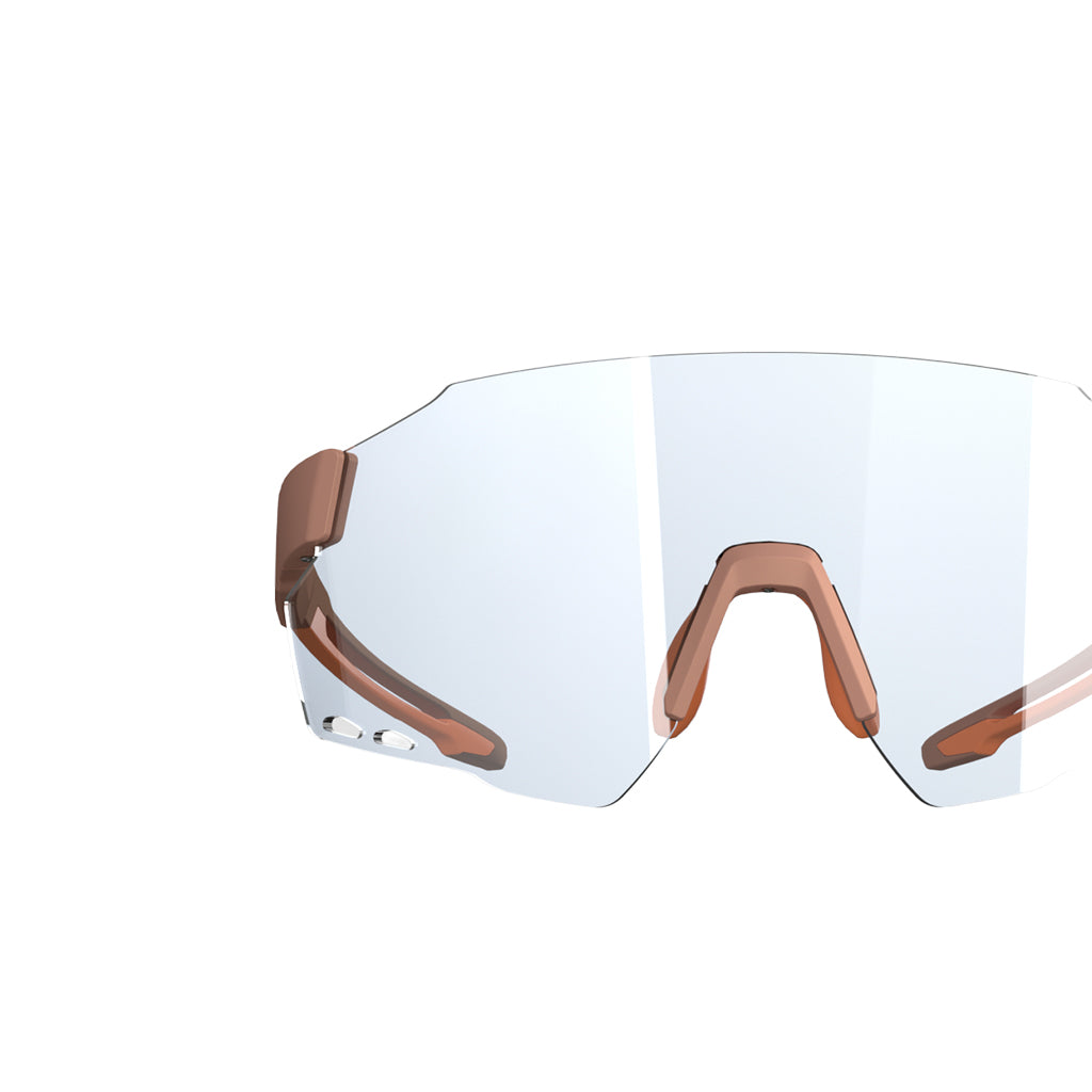 Magicshine Phoenix Red Windbreaker sunglasses featuring wide wraparound photochromic lenses