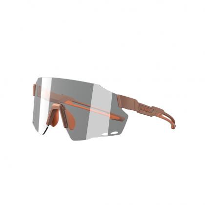 Magicshine Windbreaker Photochromic Sunglasses Phoenix Red with frameless wraparound lens for cyclists