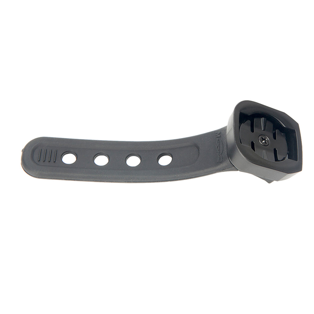 Magicshine Allty handlebar mount with a rubber strap and bolt mechanism.