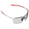 Magicshine Rouler Photochromic performance eyewear in White/Pink, designed with strategically placed vents to prevent fogging during intense activity.