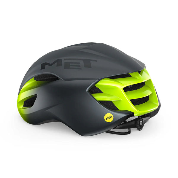 MET MANTA MIPS AERO HELMET (GRAY/FLUO YELLOW/MATT GLOSSY)