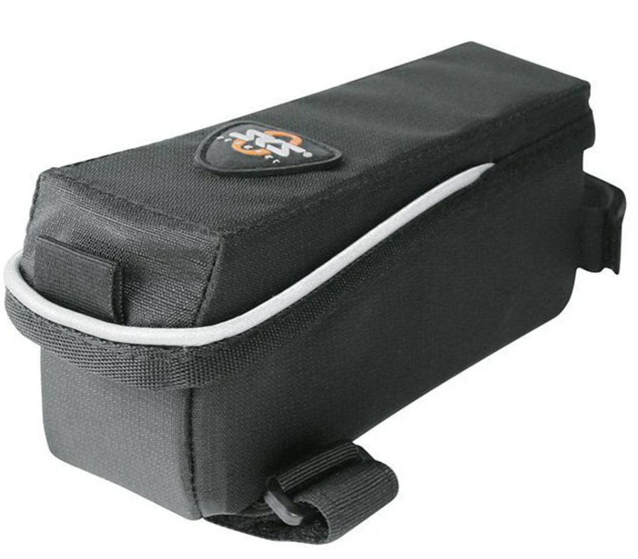 A black bicycle bag labeled SKS ENERGY BAG