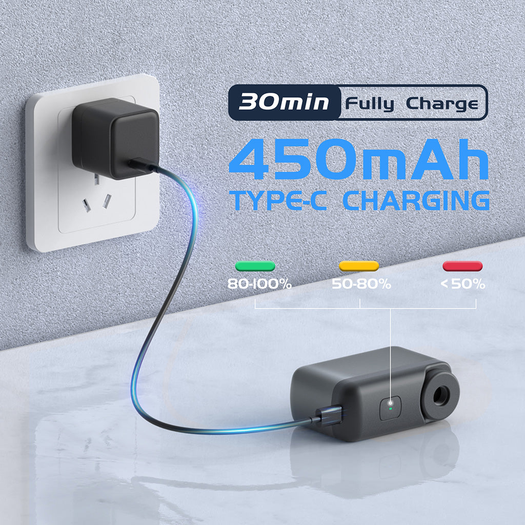 Portable Topump AS200 Mini Bike Pump with USB-C fast charging