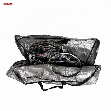 Opened XXF PE012 Bike Travel Bag revealing spacious interior for easy packing