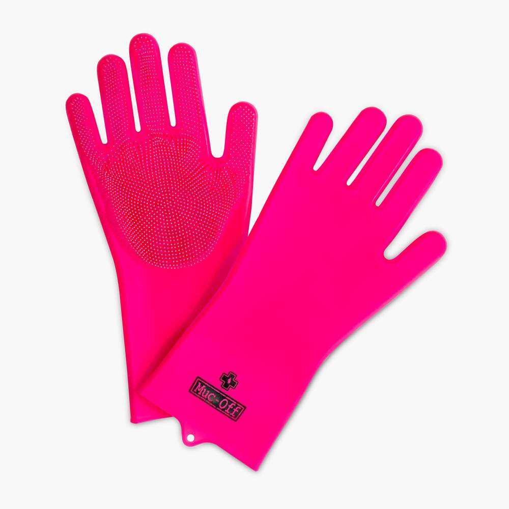 Shop Muc-Off Deep Scrubber Gloves Pink Small Online in India | United By Cycling