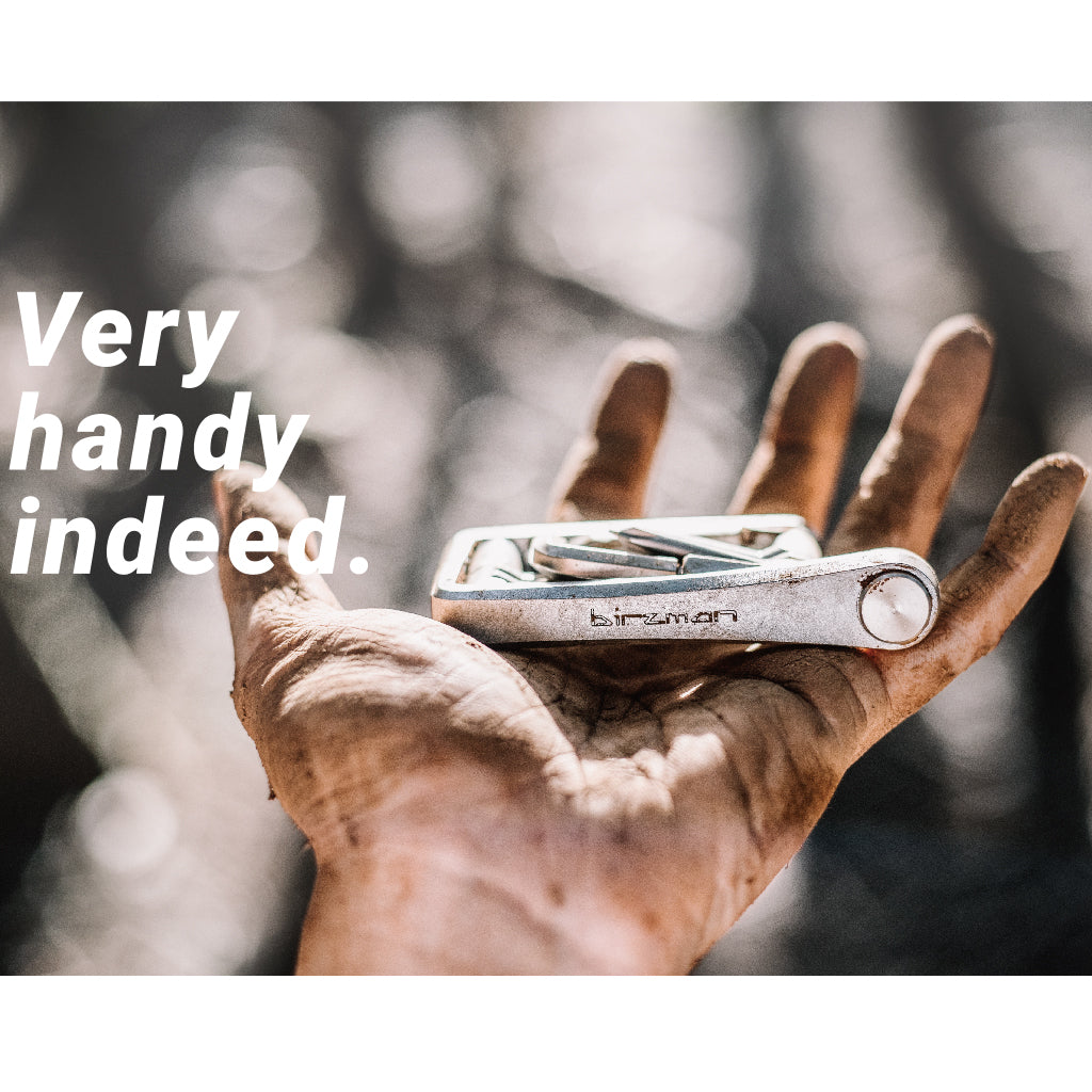 The Birzman M-Torque 10, a 10-piece cycling multi-tool that makes a clicking sound at 5Nm.