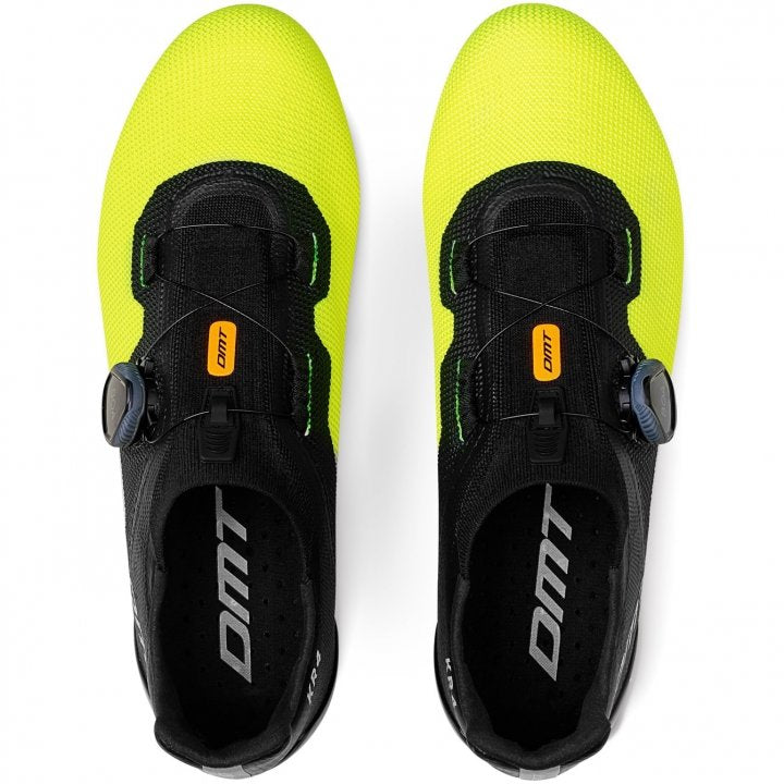Shop DMT KR4 Road Shoes (Black/Yellow Fluorescent) Online in India | United By Cycling