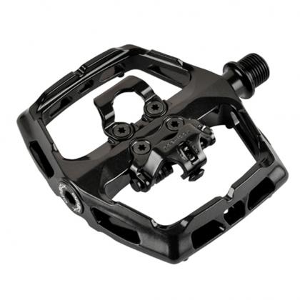 Xpedo AMBIX black dual-sided pedal with SPD clipless and 8-pin flat platform