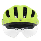 Neon yellow road cycling helmet for commuting