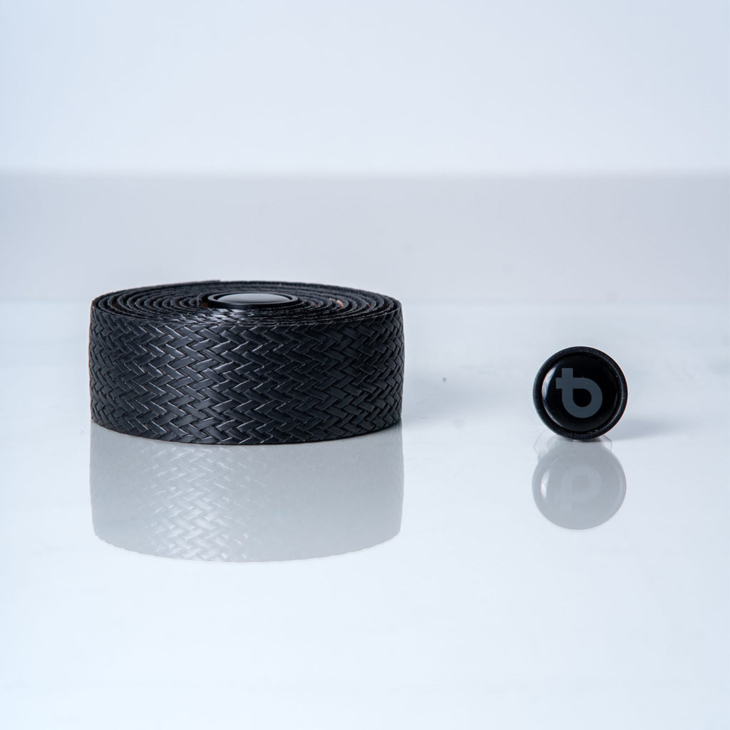 Close-up of the BTP Faux Leather Bartape-Andiamo Black showing the synthetic leather texture.