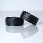BTP Faux Leather Bartape-Andiamo Black with screw-in end plug and finishing tape detail.