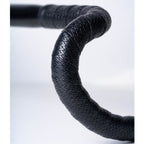BTP Faux Leather Bartape-Andiamo Black rolled tape alongside included hood wraps.