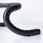 BTP Faux Leather Bartape-Andiamo Black installed on drop handlebars with hoods.