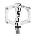 Xpedo TRVS 9 white flat pedal with CNC aluminum body and wide platform