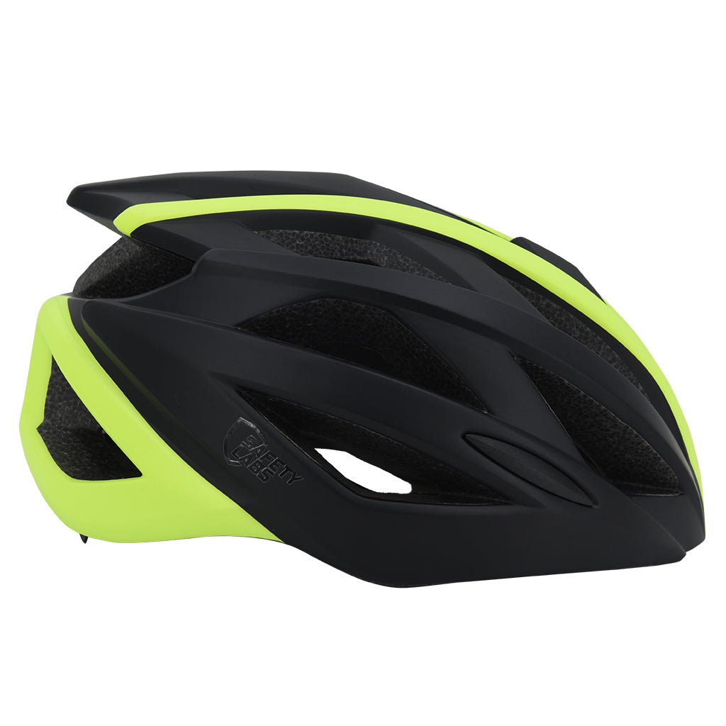 Safety Labs XENO helmet matt black yellow minimalist road design