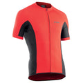 Front view of the Northwave Force Jersey in Red with full zip and mesh side panels