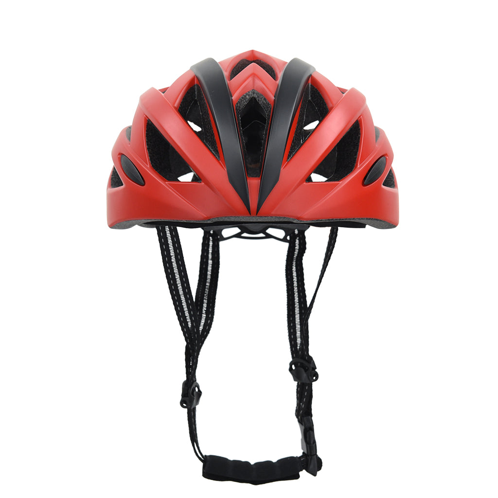 Lightweight road helmet for cyclists matt red