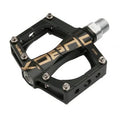 Xpedo TRVS 9 black flat pedal with CNC aluminum body and wide platform