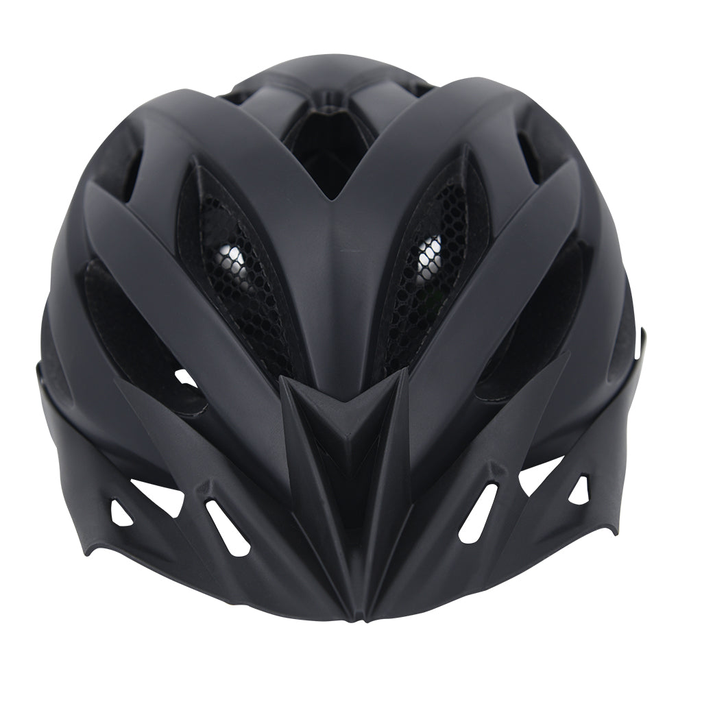 Hybrid MTB and road cycling helmet in matt black finish