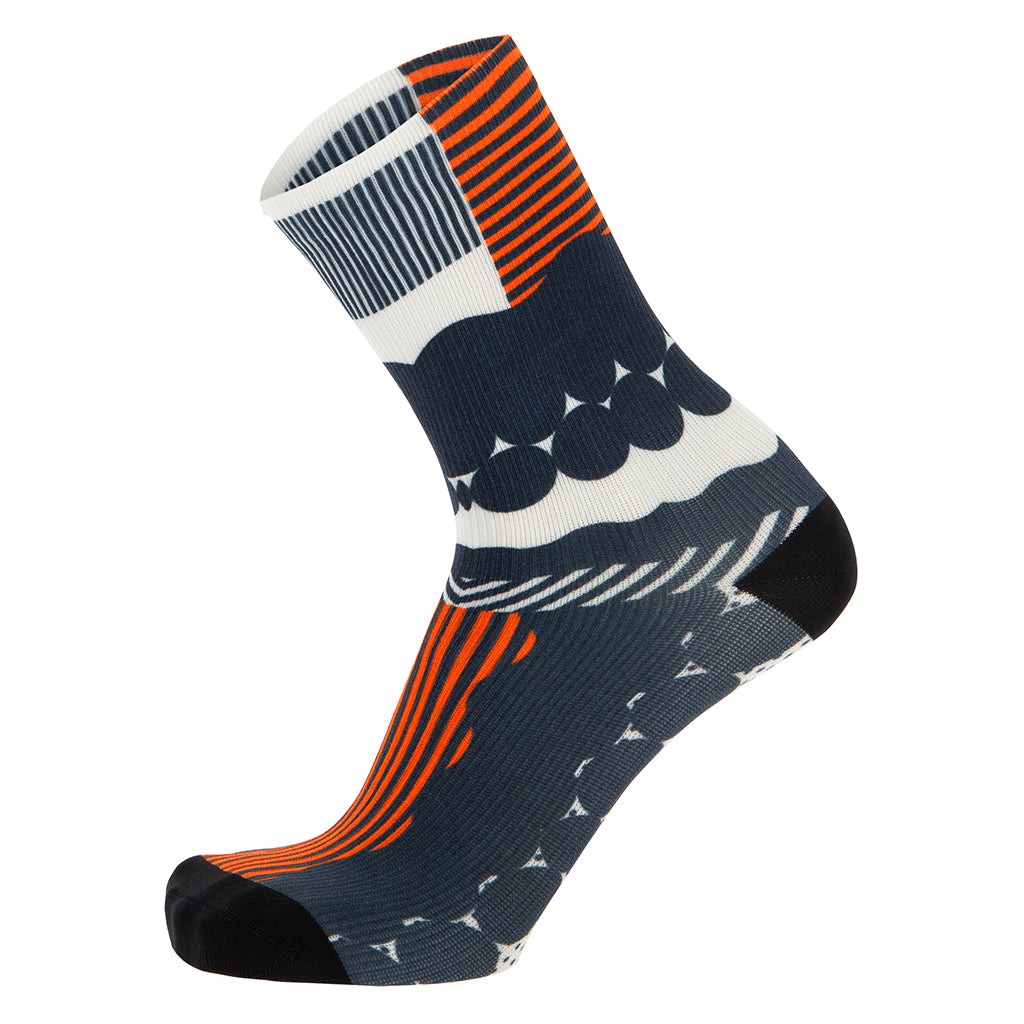 Santini Optic socks, Fluo Orange, view 1.