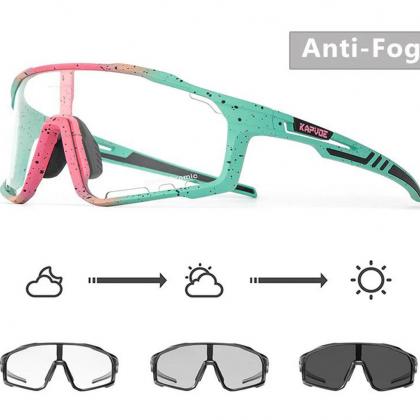 Kapvoe X76 photochromic TR90 anti-fog outdoor sunglasses