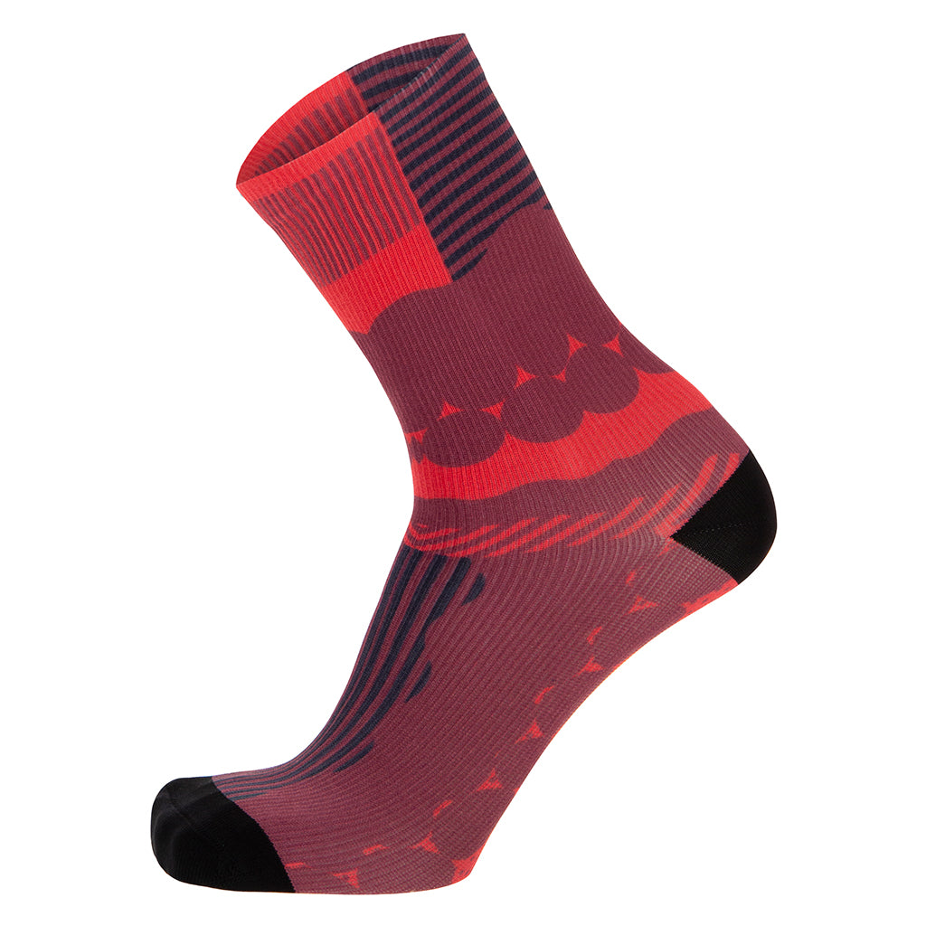 Santini Optic socks, Red, view 1.