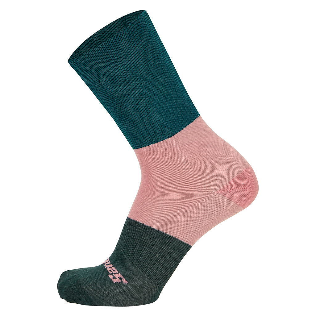 Santini Bengal socks, Teal, view 1.