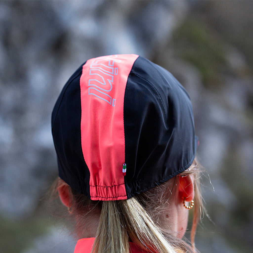 Santini Guard Mercurio rain cap, Granatina, view 4.
