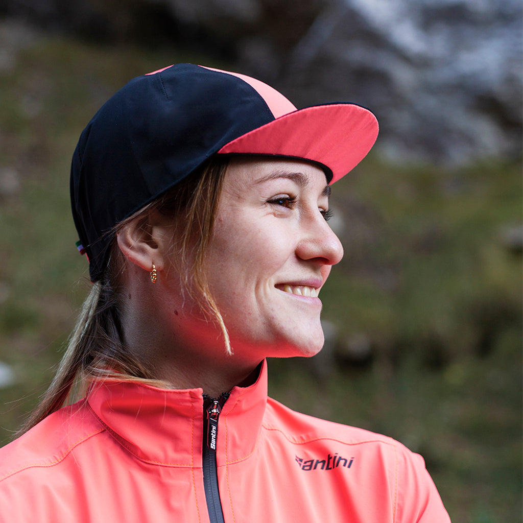 Santini Guard Mercurio rain cap, Granatina, view 5.