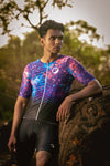 A man wearing Constellation race fit cycling jersey