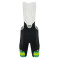 Santini Australian National Team Bibshorts, Black, front view.