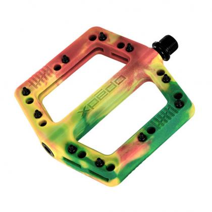 Side view of Xpedo FELIX pedal with chromoly spindle and sealed bearing system