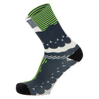 Santini Optic socks, Fluo Green, view 1.
