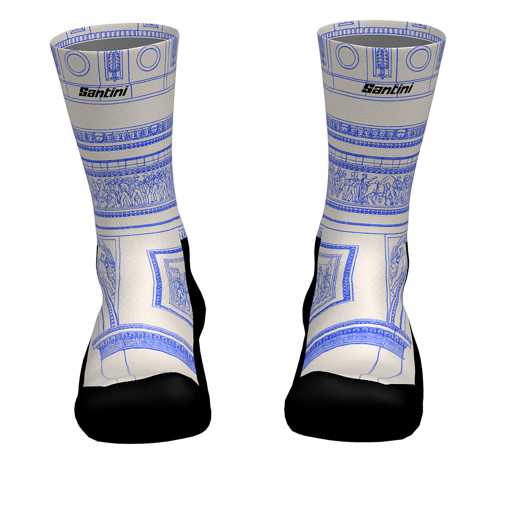 Santini Tour De France Arrivee Arc De Triomphe socks, Print, view 1.