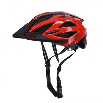 Safety Labs Juno helmet front view shiny red black