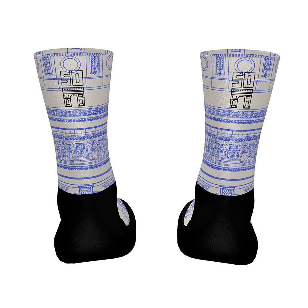Santini Tour De France Arrivee Arc De Triomphe socks, Print, view 2.