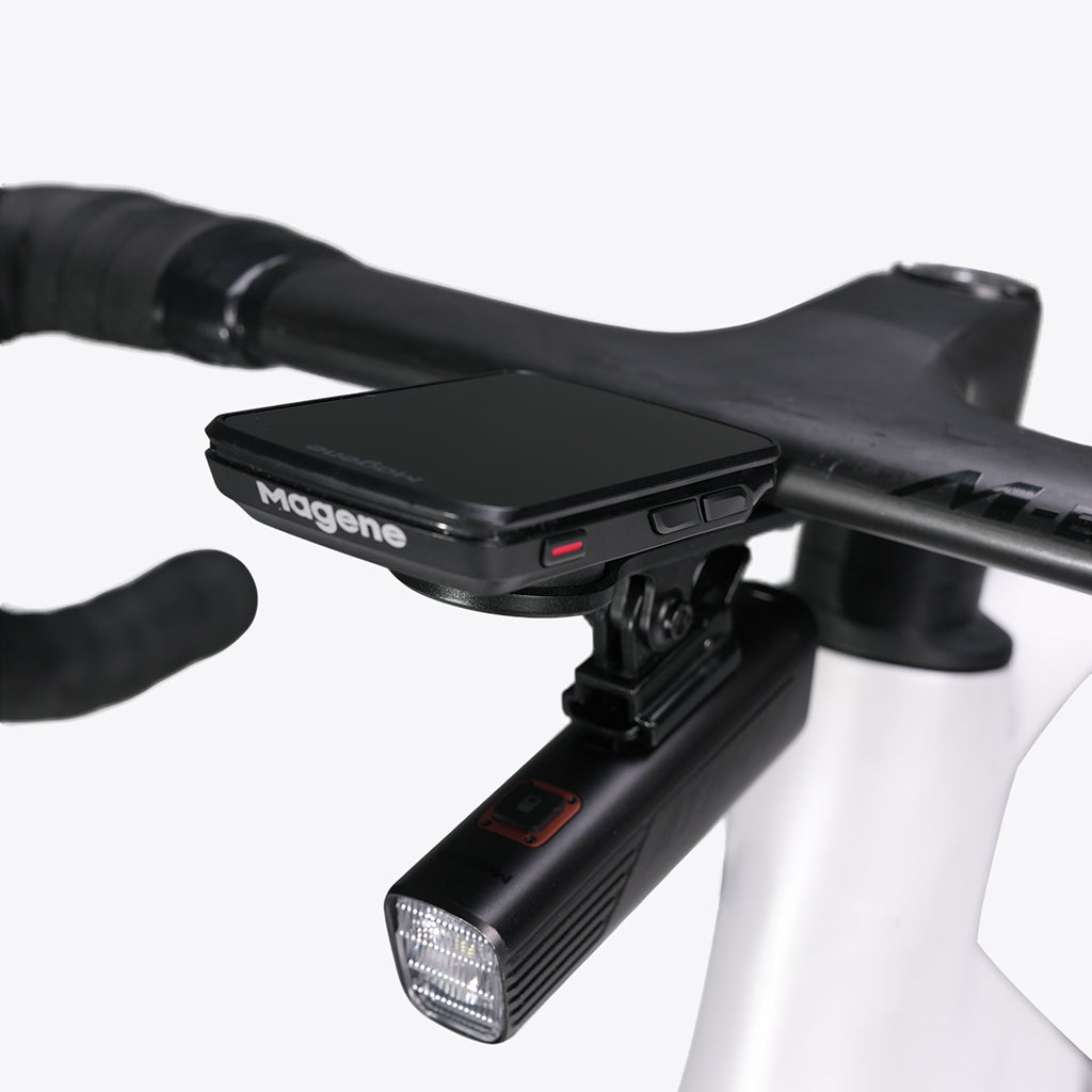 Magene GPS mount with under-mount light bracket