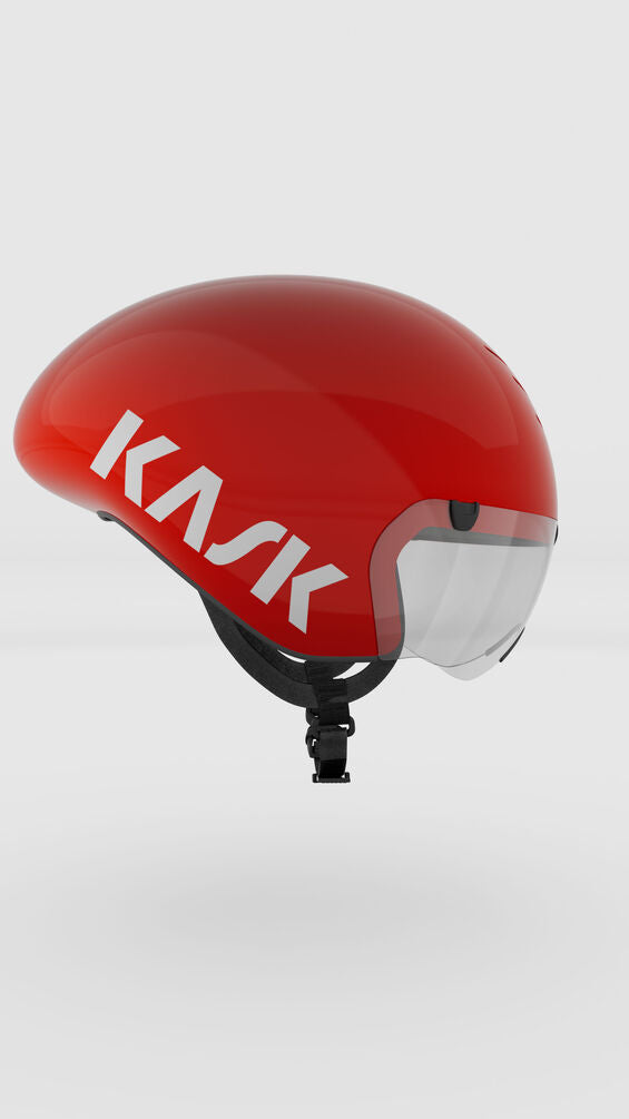 kask helmet bambino PRO( red )with clear visor