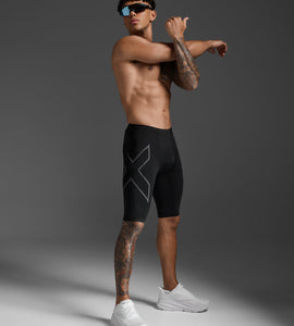 2XU Light Speed Compression Shorts (Black/Black Reflective)