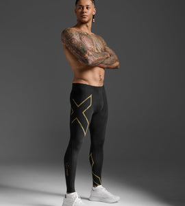 2XU Light Speed Compression Tights (Black/Gold Reflective)