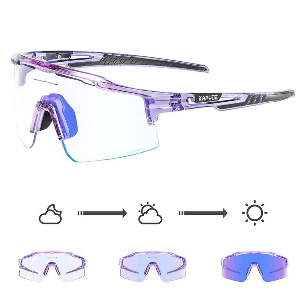 Kapvoe X75 60mm height photochromic skiing surf glasses