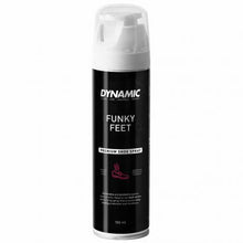 Dynamic Funky Feet Premium Shoe Spray 150ml, an odor eliminator and freshener for cycling shoes.